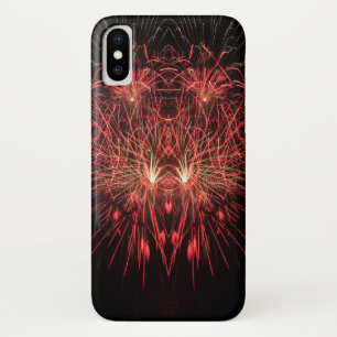 Rode vuurwerk zwarte achtergrond iPhone x hoesje