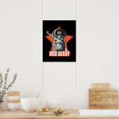 Rode waarschuwing poster (Keuken)