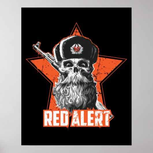 Rode waarschuwing poster (Voorkant)