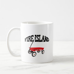 rode wagen FIRE ISLAND NEW YORK strand veerboot fa Koffiemok