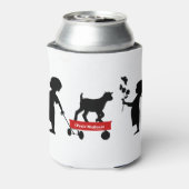 Rode Wagon Schattigee Geit en Kinder Tassen MaGoat Blikjeskoeler (Blikje Achterkant)