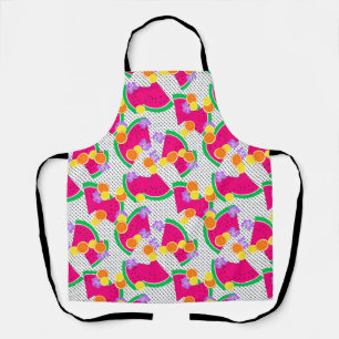 Rode Watermeloen Gele Tropische Citroenen Schort