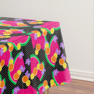 Rode Watermeloen Gele Tropische Citroenen Tafelkleed