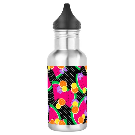 Rode Watermeloen Gele Tropische Citroenen Waterfles (Links)