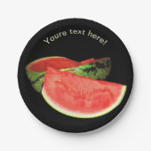 Rode watermeloen papieren bordje (Voorkant)