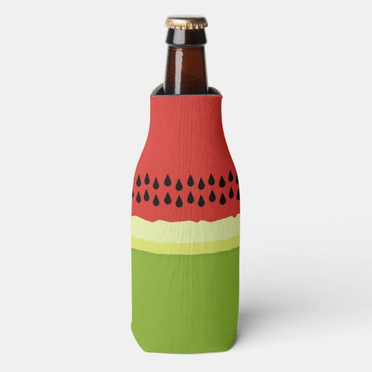Rode Watermeloen Slice Bottle Cooler (Fles Voorkant)