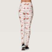Rode watermeloenen, harten, strepen, zomerpatroon leggings (Achterkant)