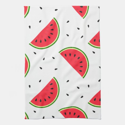Rode watermeloenen ontwerpen keukenhanddoek. theedoek (Verticaal)