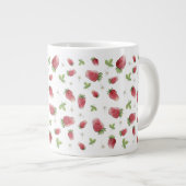 Rode Waterverf aardbeien Extra Grote Beker (Voorkant rechts)