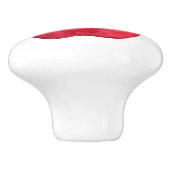 Rode Waterverf Apple Keramische Knop (Zijkant)