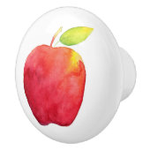 Rode Waterverf Apple Keramische Knop (Rechts)