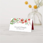 Rode Waterverf bloesems Elegant Wedding (Achterkant)