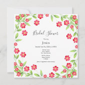 Rode Waterverf Floral Wreath Kaart (Voorkant)