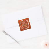 Rode Waterverf gemaakt met liefdeslabel Vierkante Sticker (Envelop)