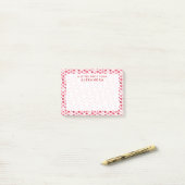 Rode waterverf hart post-it® notes (Op bureau)