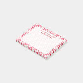 Rode waterverf hart post-it® notes (Schuin)