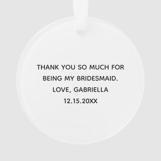 Rode Waterverf Hartbridesmaïde  Ornament (achterkant)