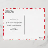 Rode Waterverf Harten Foto Gelukkige Valentijnsdag Folie Feestdagen Briefkaart (Achterkant)