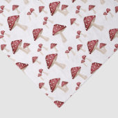 rode Waterverf paddenstoelenbos Tissuepapier (Detail)