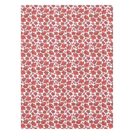 Rode Waterverf papaver Tafelkleed (Voorkant)