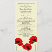 Rode Waterverf Poppies Floral Wedding Collectie Programma (Voorkant)