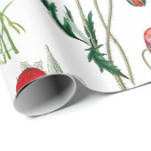 Rode Waterverf Poppies Florals Cadeaupapier (Rol Hoek)