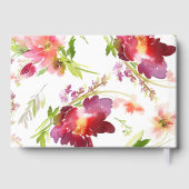 Rode Waterverf Rood kerstfeest bruiloft Gastenboek (Achterkant)