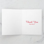 Rode Waterverf Roos Script  stijl Kaart (Binnen)