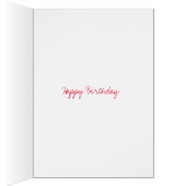 Rode waterverf schattig feestje creative birthday (Binnen (Rechts))