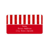 Rode Waterverf Stripes Etiket (Voorkant)