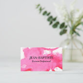 Rode waterverf visitekaartje (Staand voorkant)