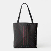 Rode web van wyrd runes canvas tas (Achterkant)