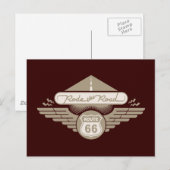 Rode weg - goud briefkaart (Voorkant / Achterkant)