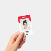Rode Werknemer enorme Foto Qr Streepjescode Logo N Badge (Handheld)