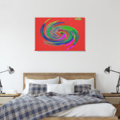 Rode wervelwind Fine Art Canvas Print (Insitu (Slaapkamer))
