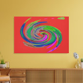Rode wervelwind Fine Art Canvas Print (Insitu (Woonkamer))