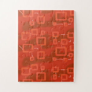 Rode Whimsical Geometrische Abstracte Legpuzzel