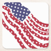 Rode White Blue Flag Design Paper Onderzetters (Voorkant)