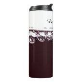 Rode wijn elegant paarse wit thermosbeker (Gedraaid links)