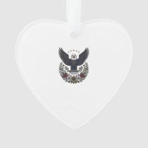 Rode wijn en blauwe patriottische wijnliefhebber ornament
