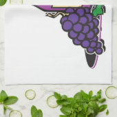Rode wijn en Paarse druiven Theedoek (Gevouwen)