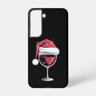 Rode wijn glas Kerst Grappig Kerstmis Xmas Samsung Galaxy Hoesje