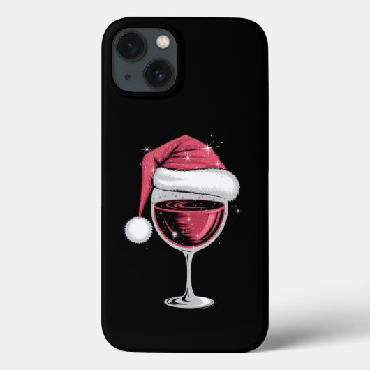 Rode wijn glas Kerst Grappige Kerst Xmas Case-Mate iPhone Case (Achterkant)