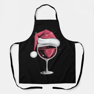 Rode wijn glas Kerst Grappige Kerst Xmas Schort