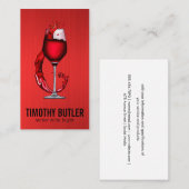 Rode Wijn Glas Spat Visitekaartje (Voorkant / Achterkant)