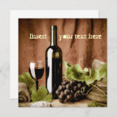 Rode wijn kaart (Voorkant / Achterkant)