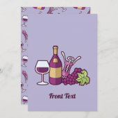 Rode wijn kaart (Voorkant / Achterkant)