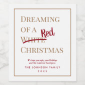 Rode Wijn Kerstmis | Buurman Client Gift en Etiket (Enkel label)