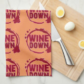 Rode wijn neer afdrukken theedoek (Quarter Fold)