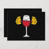 Rode wijn opheffen kaas Grappige Snatch Squat Barb Feestdagenkaart (Voorkant / Achterkant)